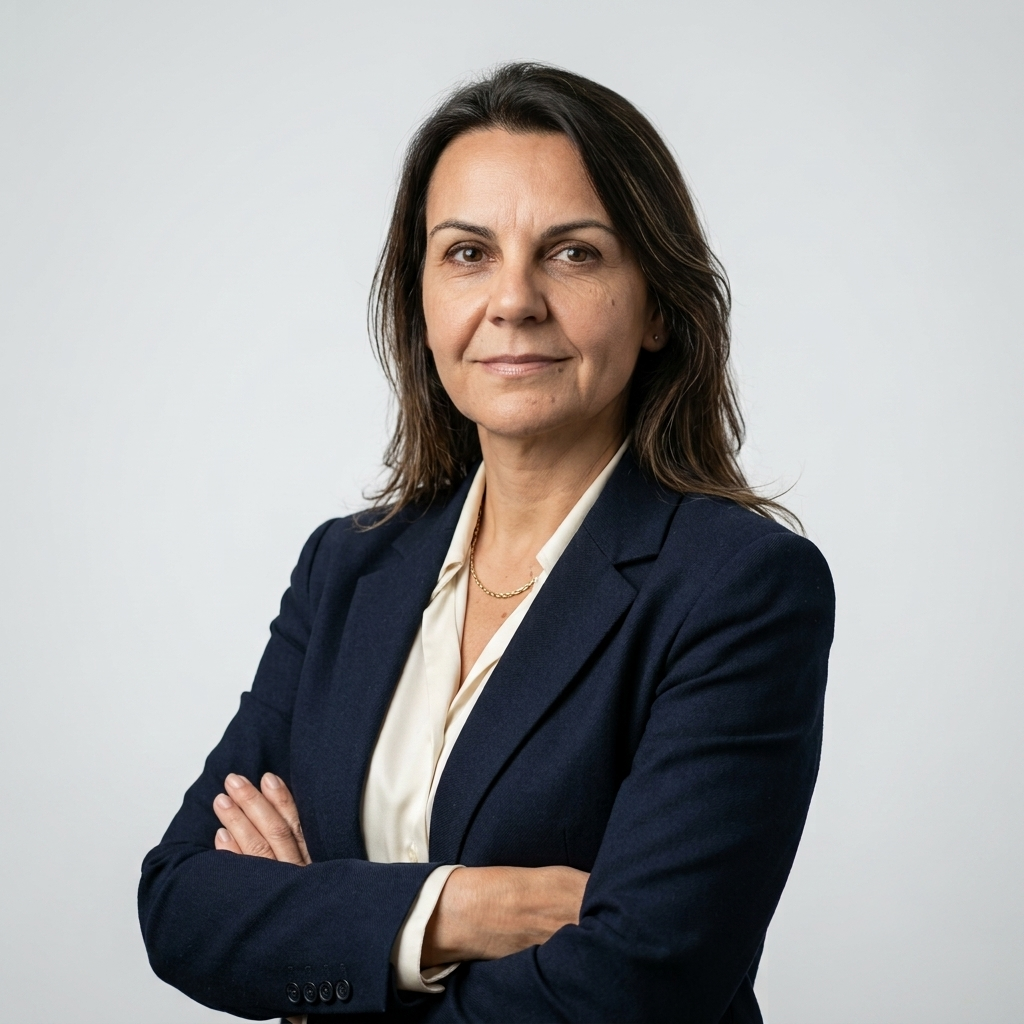 Retrato da professora Cristiane de Abreu Tonelli Ricci.