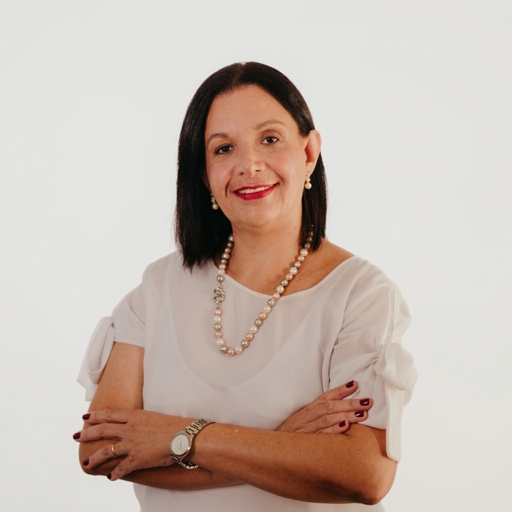 Retrato da professora Roberta Gonçalves de Faria.